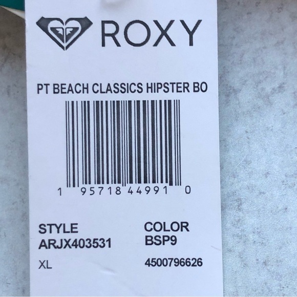 Roxy Beach Classics Hipster Swim Bikini Bottoms Blue Size XL - Picture 7 of 10